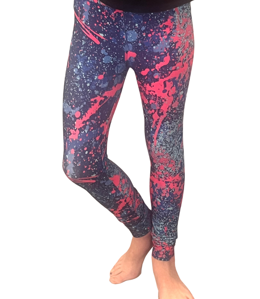 TWEEN SIZE BLUE AND PINK LEGGINGS