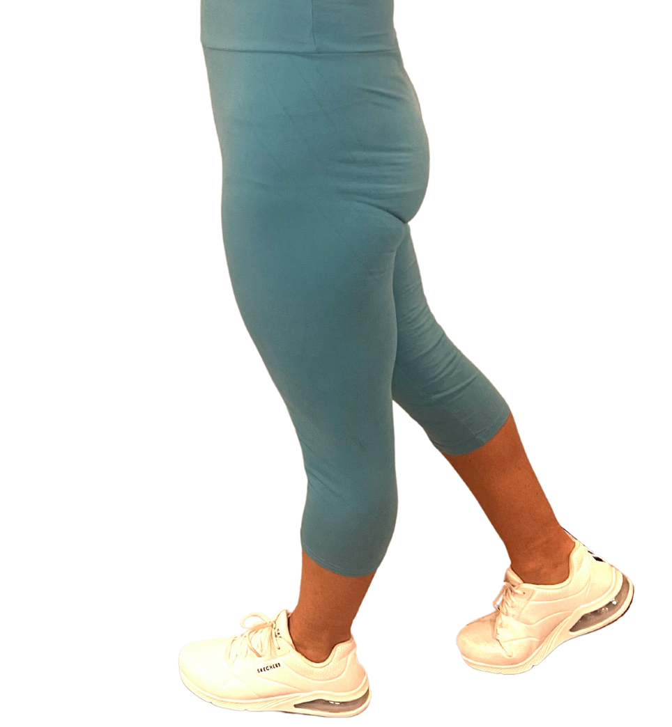 EXTRA CURVY TEAL LEGGING CAPRIS