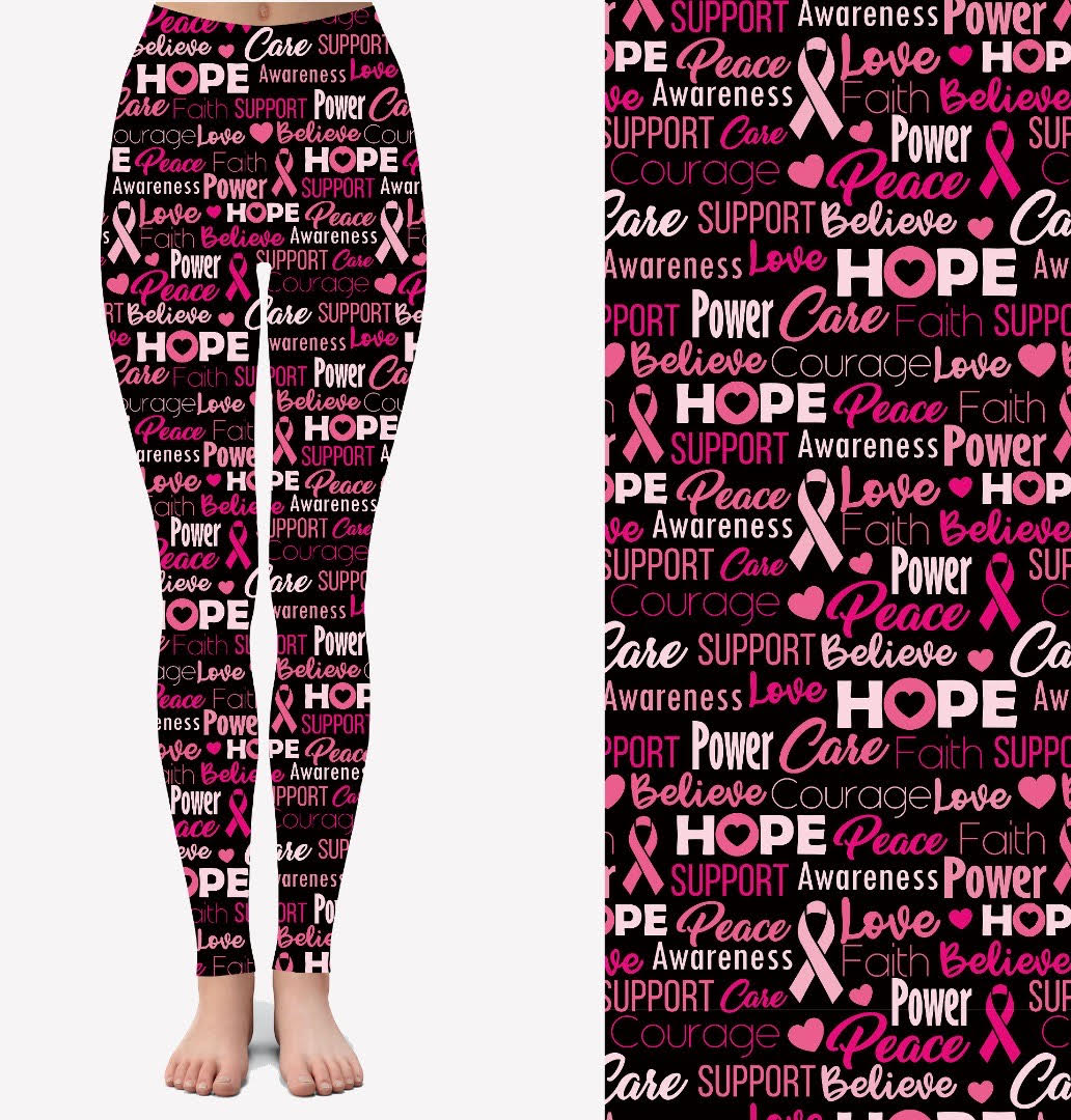 EXTRA PLUS PINK CANCER LEGGINGS