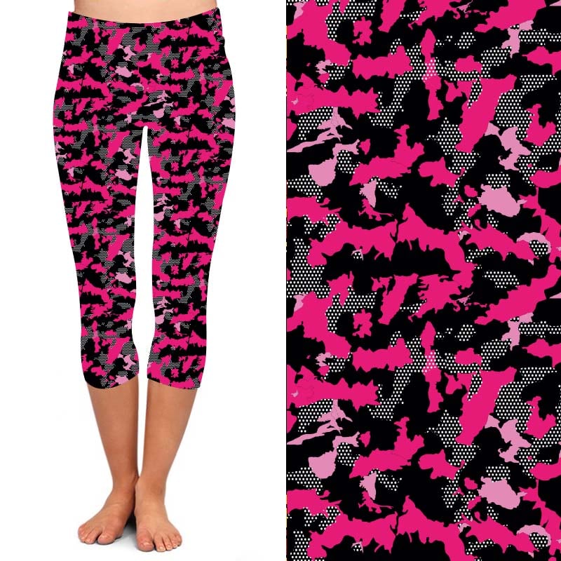 GIRLS PINK CAMOUFLAGE LEGGINGS